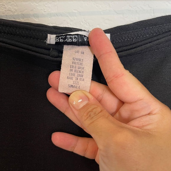 Vtg Y2k Edgy Romantic Renee Lauren HighSlit Black Skirt Built in Short S Minimal - Picture 4 of 12